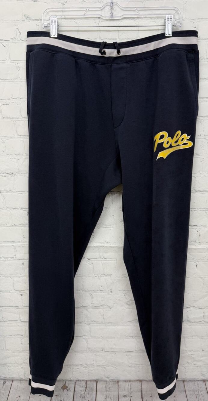 Polo Ralph Lauren Men's Double-Knit Graphic Jogger Sweatpants Size XL